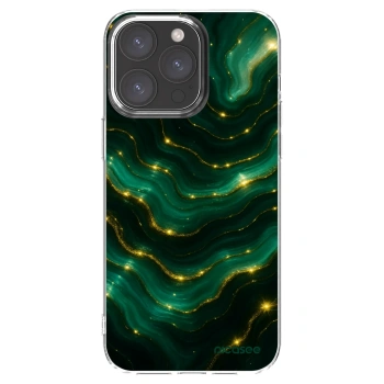 Picasee silikonový průhledný obal pro Apple iPhone 15 Pro Max - Emerald