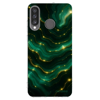 Picasee silikonový průhledný obal pro Huawei P30 Lite - Emerald