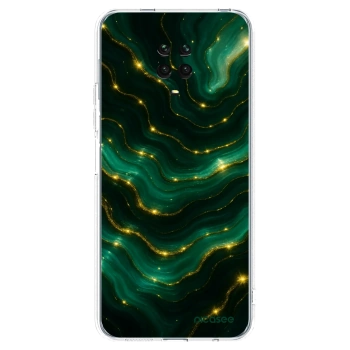 Picasee silikonový průhledný obal pro Xiaomi Redmi Note 9 Pro - Emerald