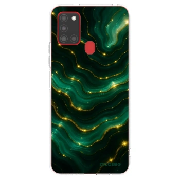 Picasee silikonový průhledný obal pro Samsung Galaxy A21s - Emerald