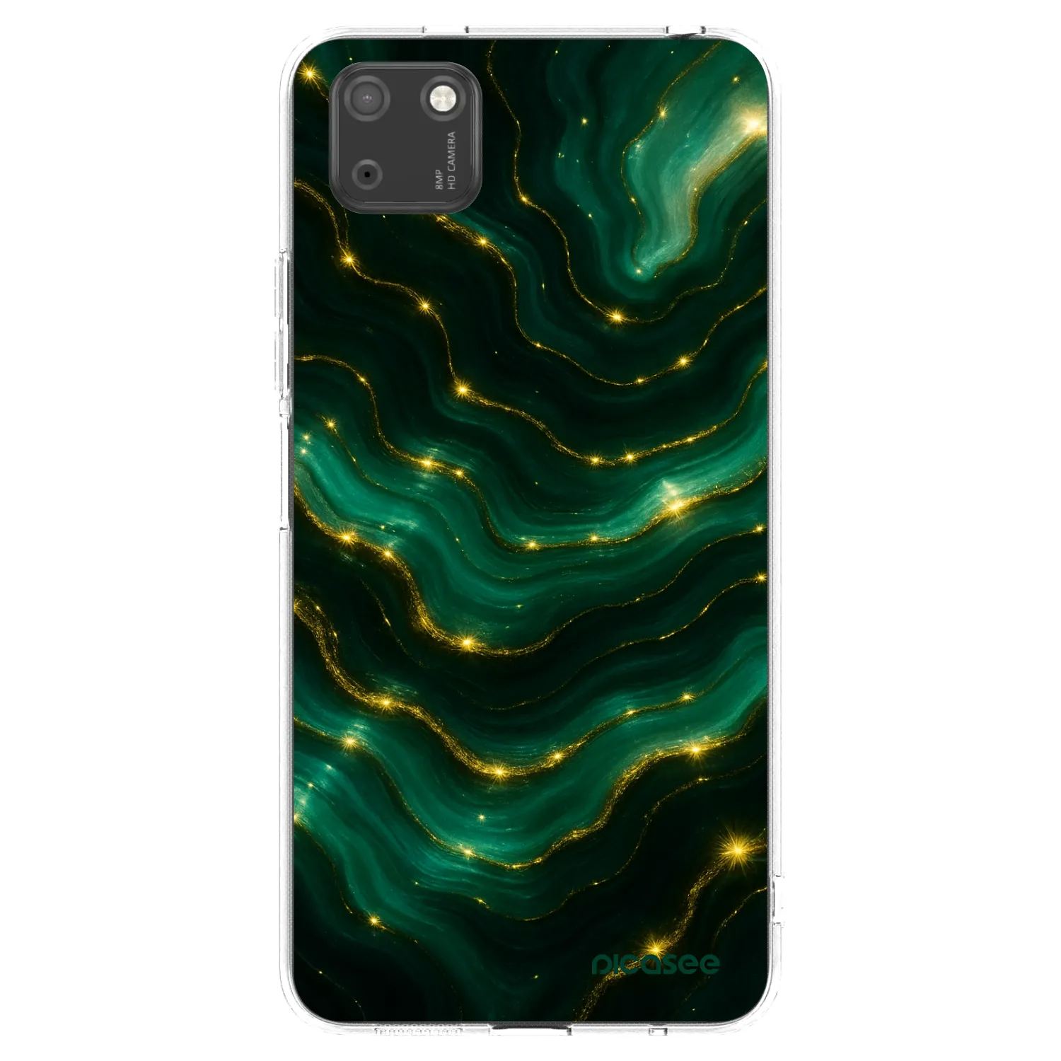 Picasee silikonový průhledný obal pro Huawei Y5P - Emerald