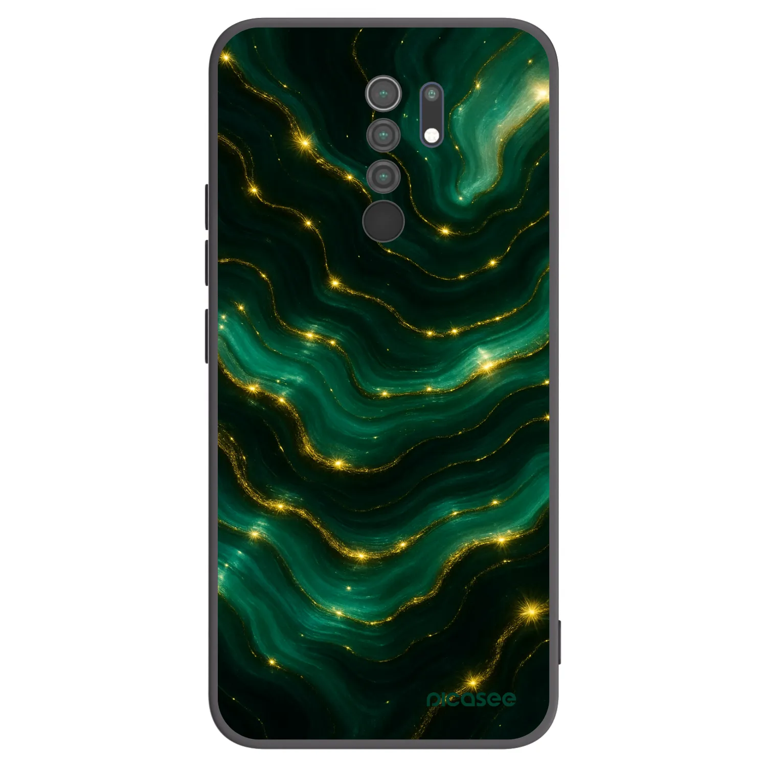 Picasee silikonový černý obal pro Xiaomi Redmi 9 - Emerald