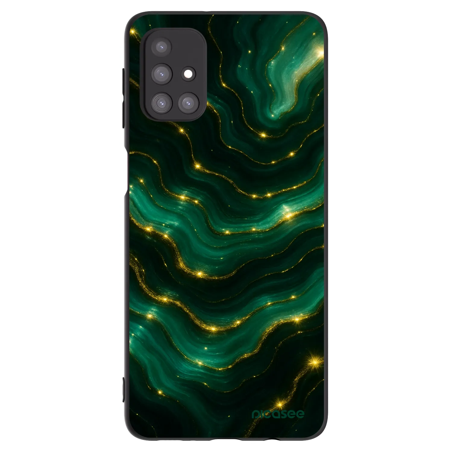 Picasee silikonový černý obal pro Samsung Galaxy M31s - Emerald
