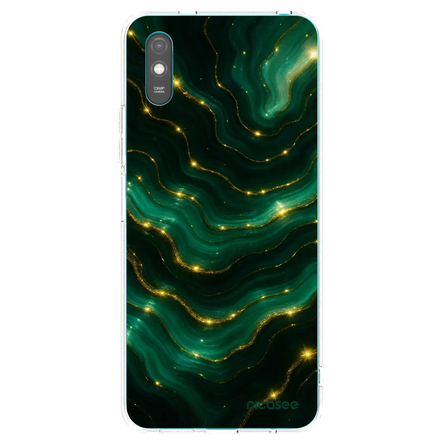 Picasee silikonový průhledný obal pro Xiaomi Redmi 9A - Emerald