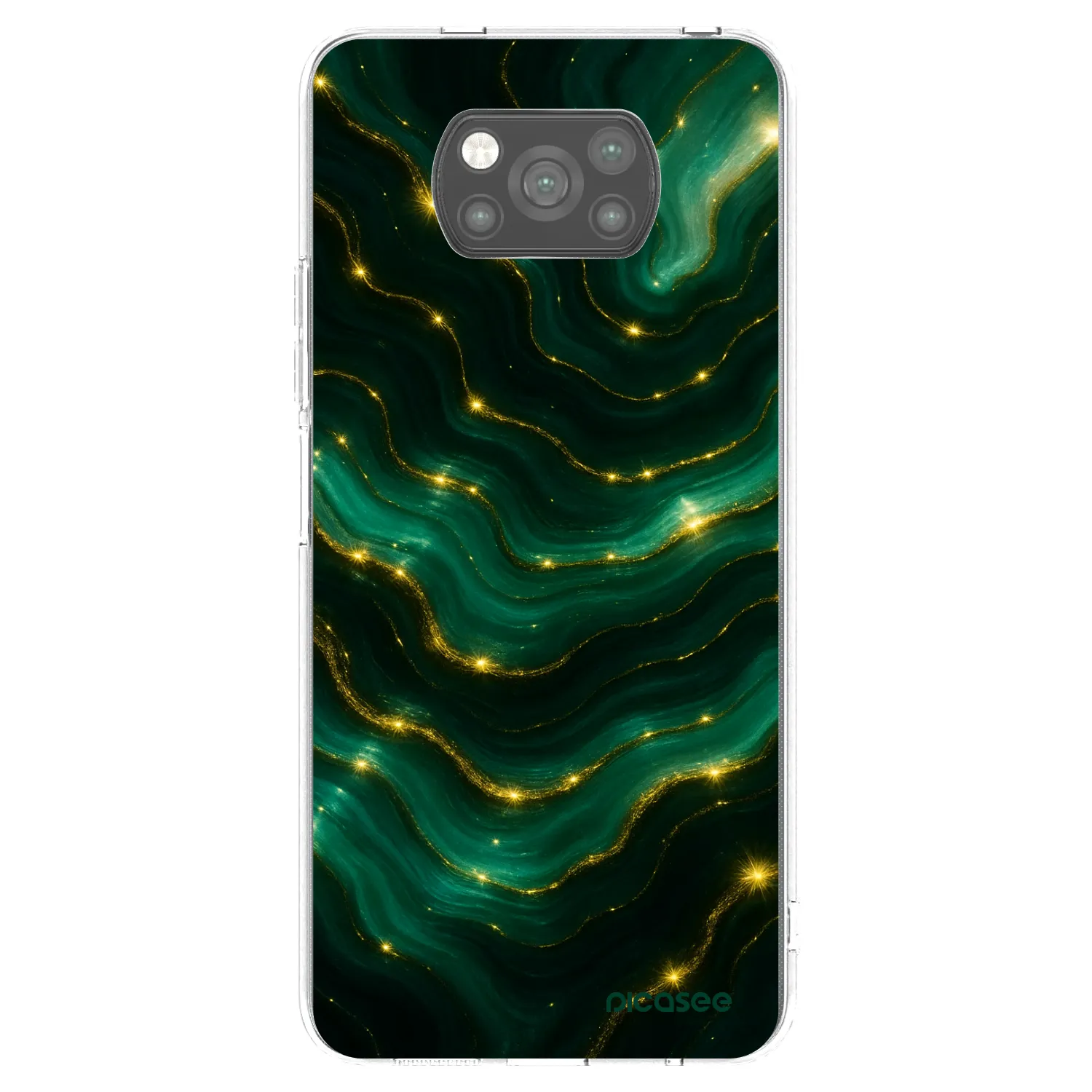 Picasee silikonový černý obal pro Xiaomi Poco X3 - Emerald