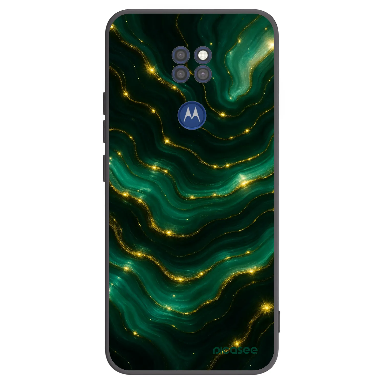Picasee silikonový černý obal pro Motorola Moto G9 Play - Emerald