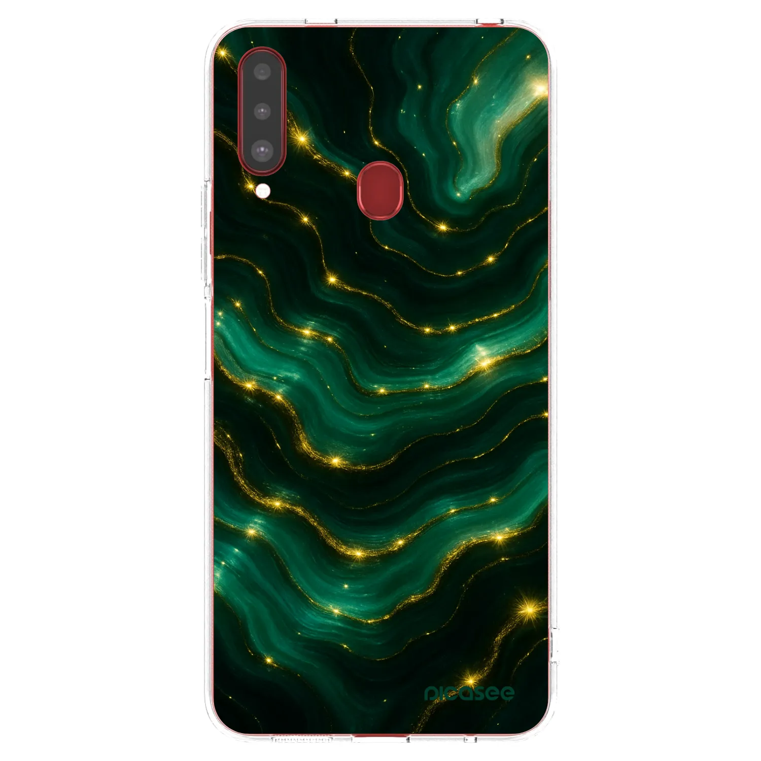 Picasee silikonový průhledný obal pro Samsung Galaxy A20s - Emerald
