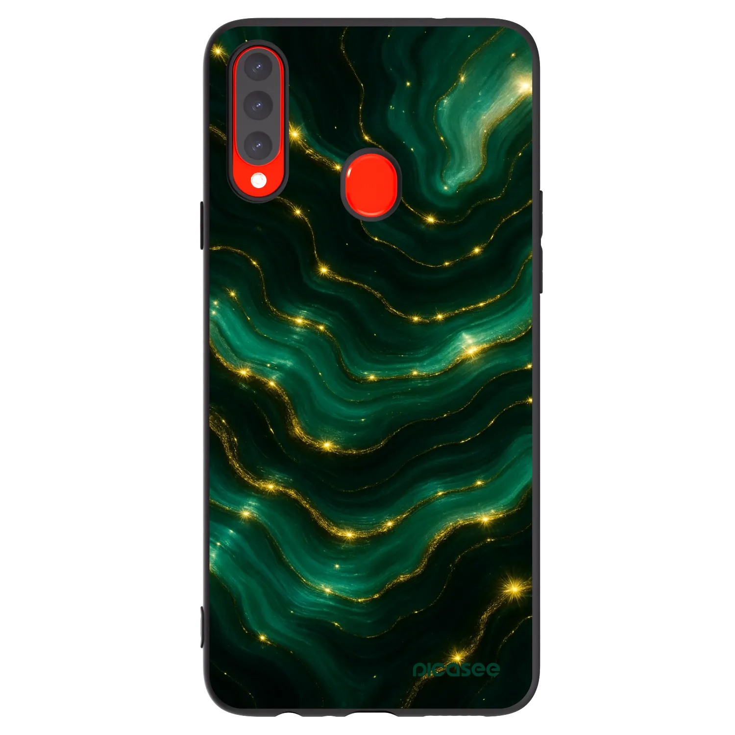 Picasee silikonový černý obal pro Samsung Galaxy A20s - Emerald