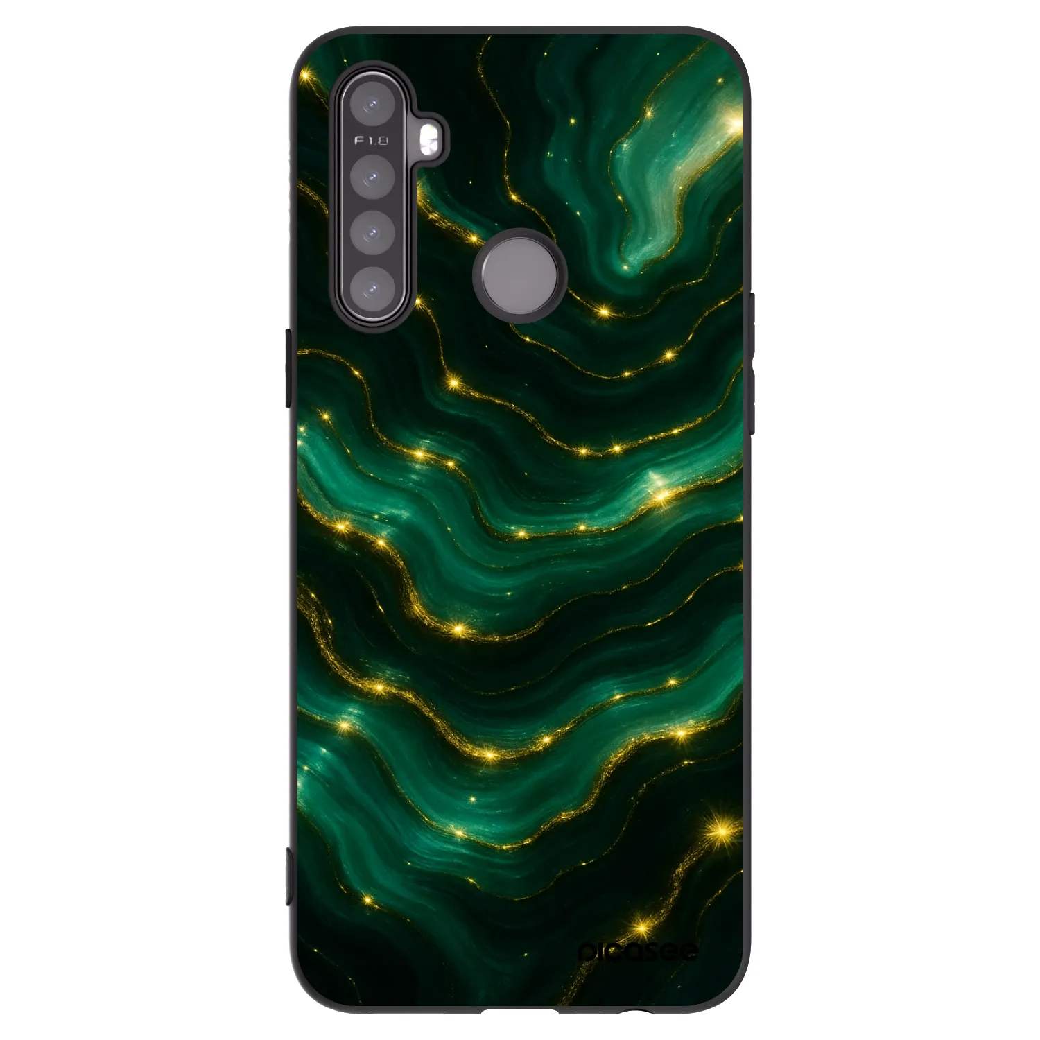 Picasee silikonový černý obal pro Realme 6i - Emerald