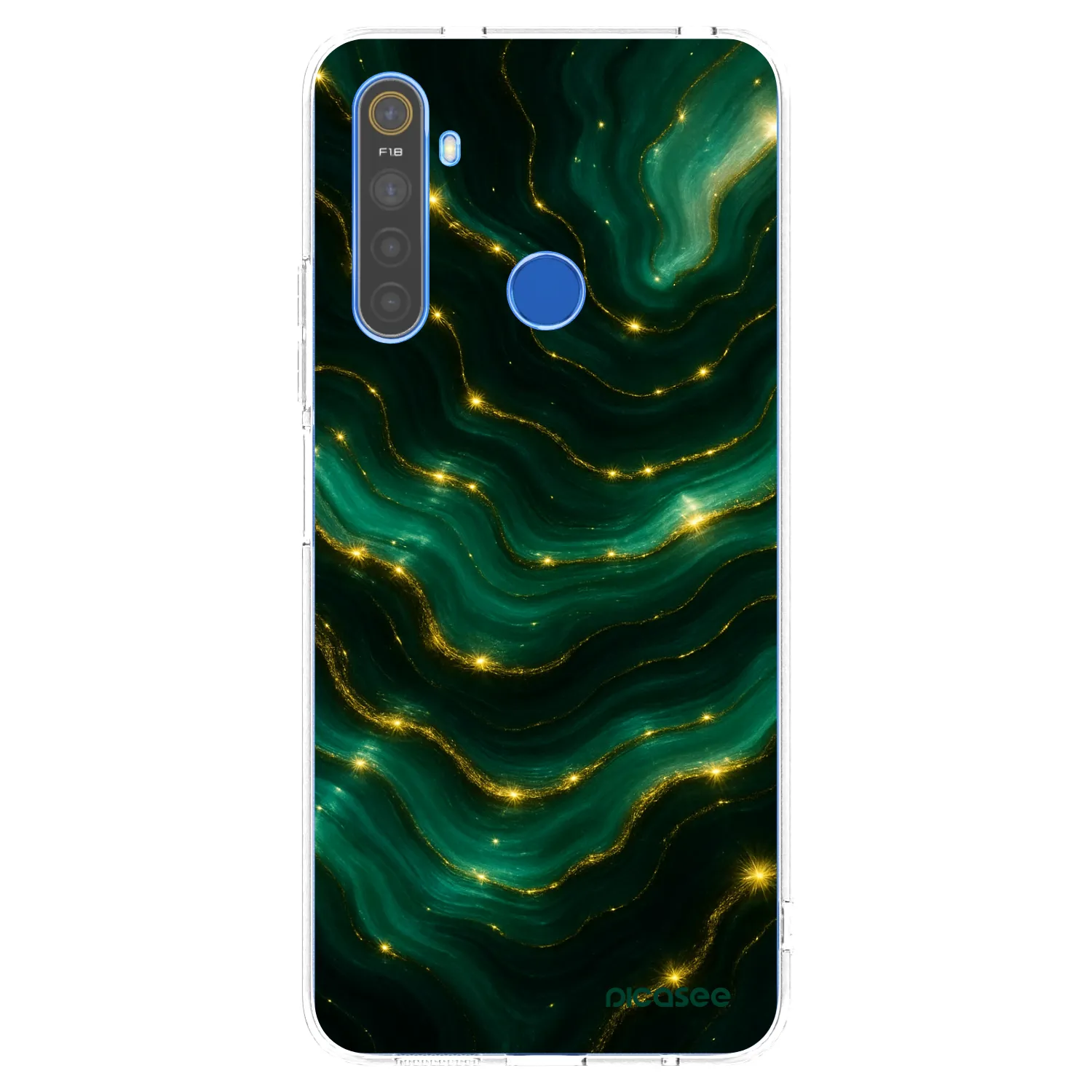 Picasee silikonový průhledný obal pro Realme 5 - Emerald
