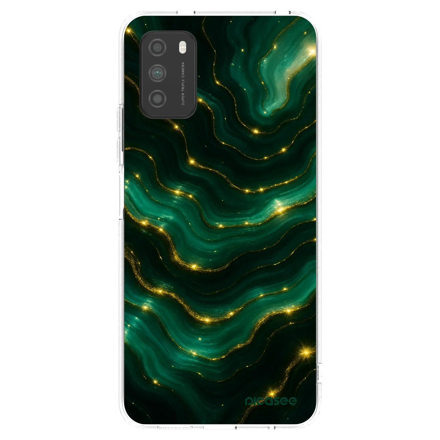 Picasee silikonový průhledný obal pro Xiaomi Poco M3 - Emerald