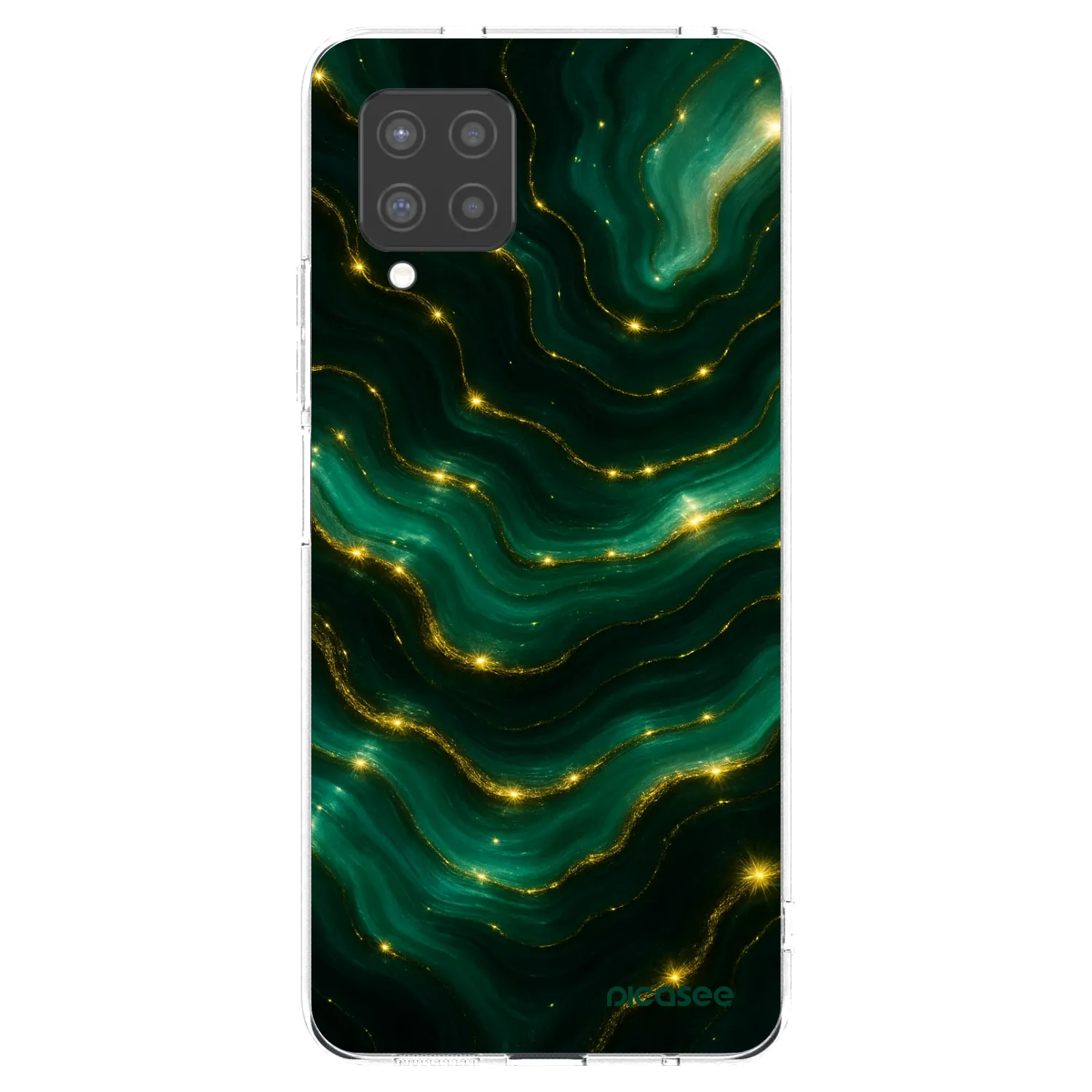 Picasee silikonový průhledný obal pro Samsung Galaxy A42 A426B - Emerald
