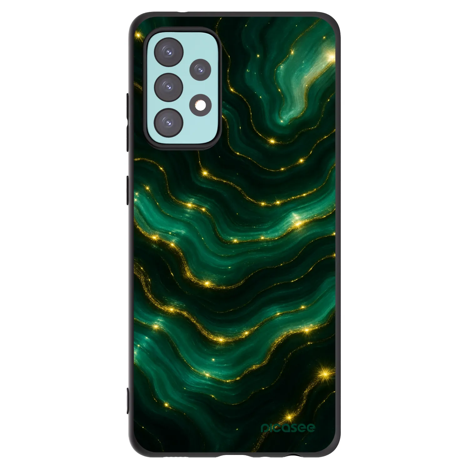 Picasee silikonový černý obal pro Samsung Galaxy A72 A725F - Emerald