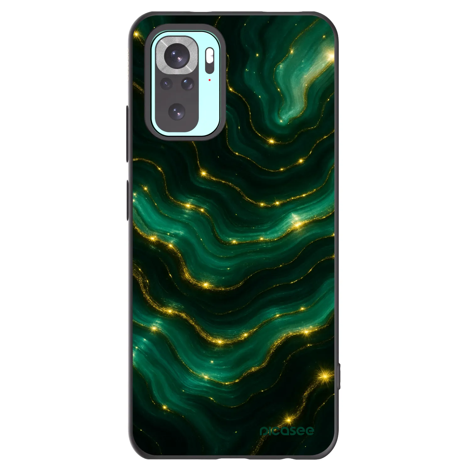 Picasee silikonový černý obal pro Xiaomi Redmi Note 10 Pro - Emerald