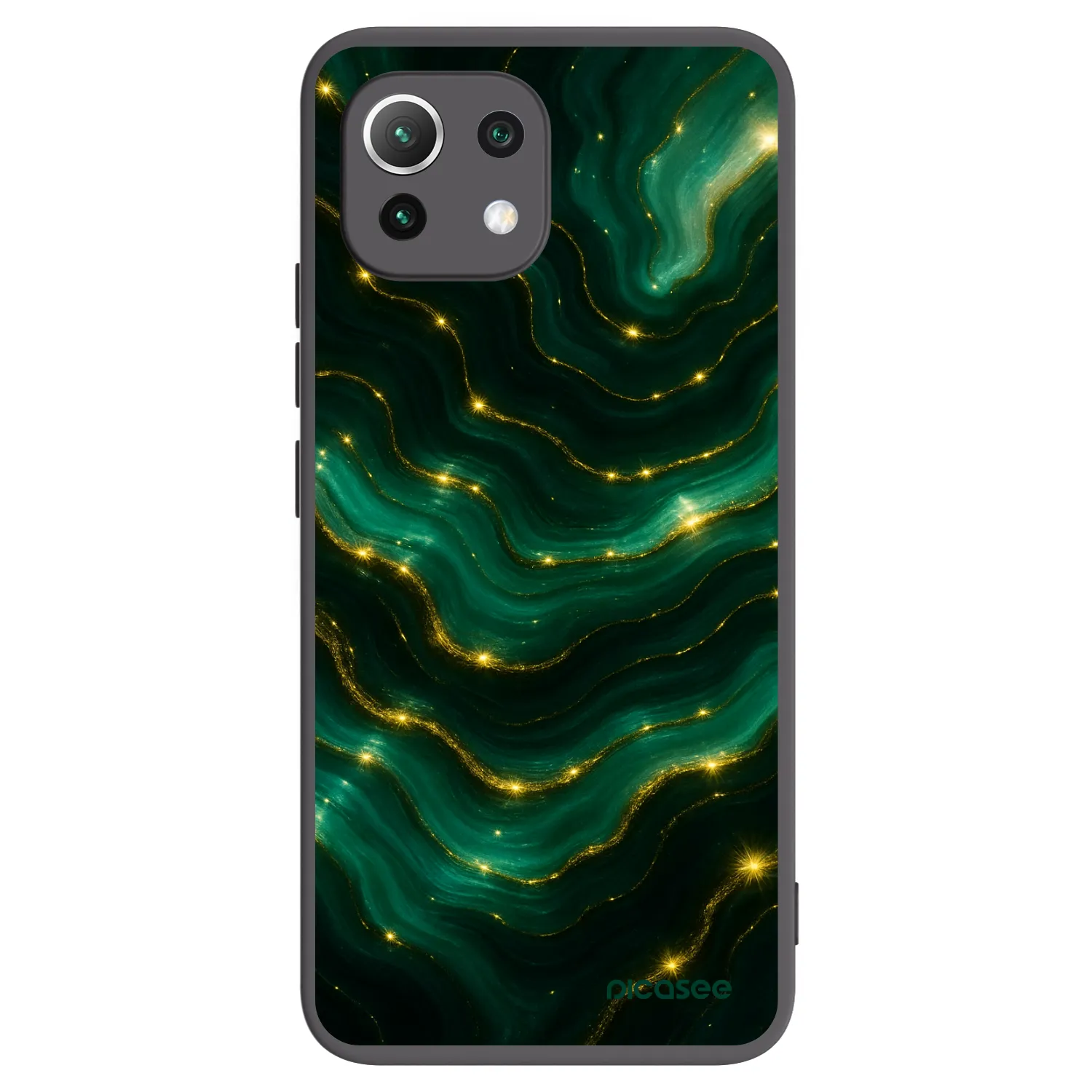 Picasee silikonový černý obal pro Xiaomi Mi 11 Lite - Emerald