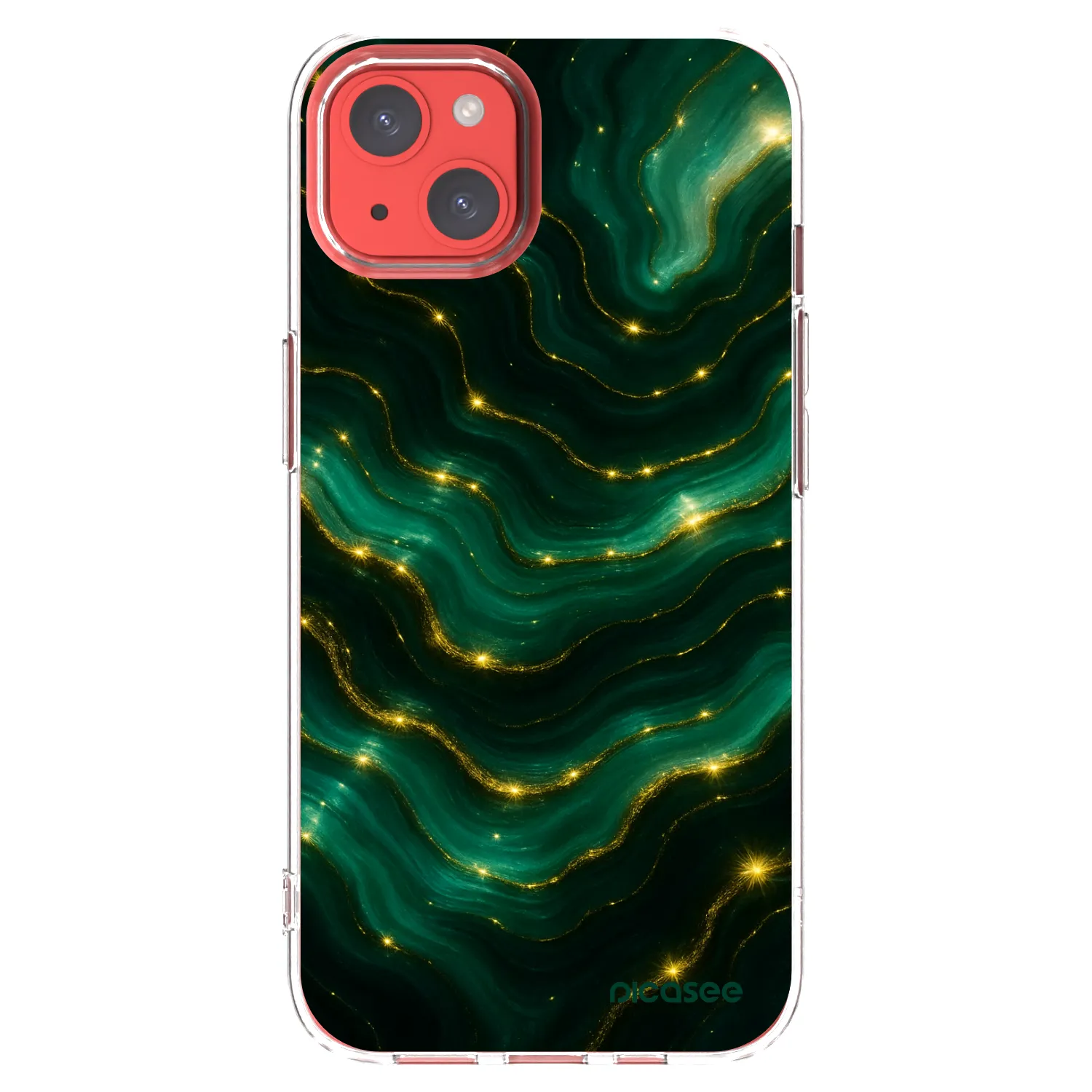 Picasee silikonový průhledný obal pro Apple iPhone 13 - Emerald