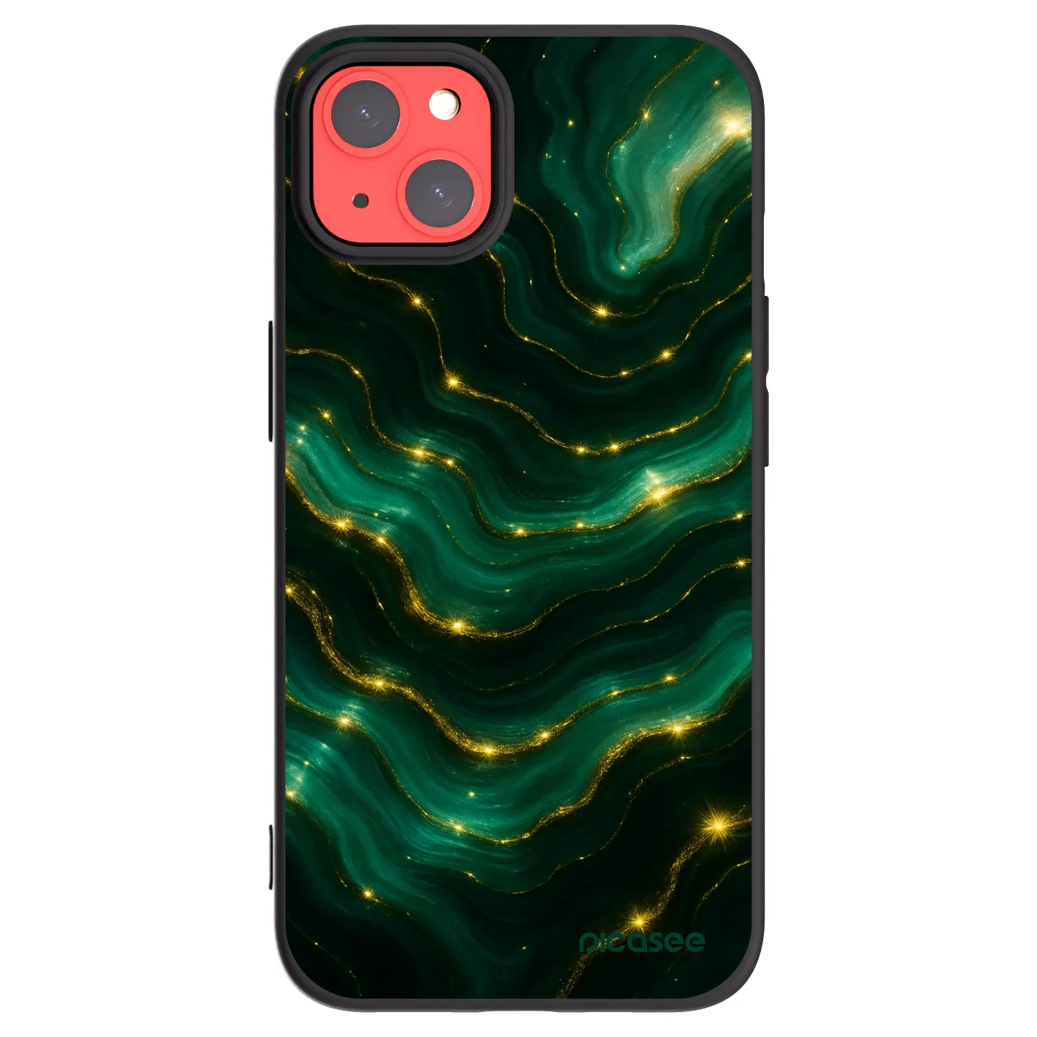 Picasee silikonový černý obal pro Apple iPhone 13 - Emerald