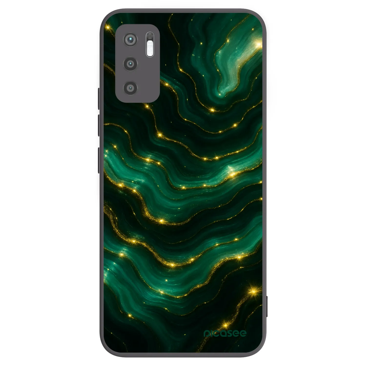 Picasee silikonový černý obal pro Xiaomi Redmi Note 10 5G - Emerald