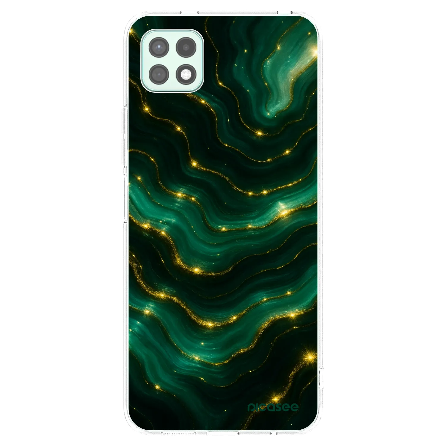 Picasee silikonový průhledný obal pro Samsung Galaxy A22 A226B 5G - Emerald