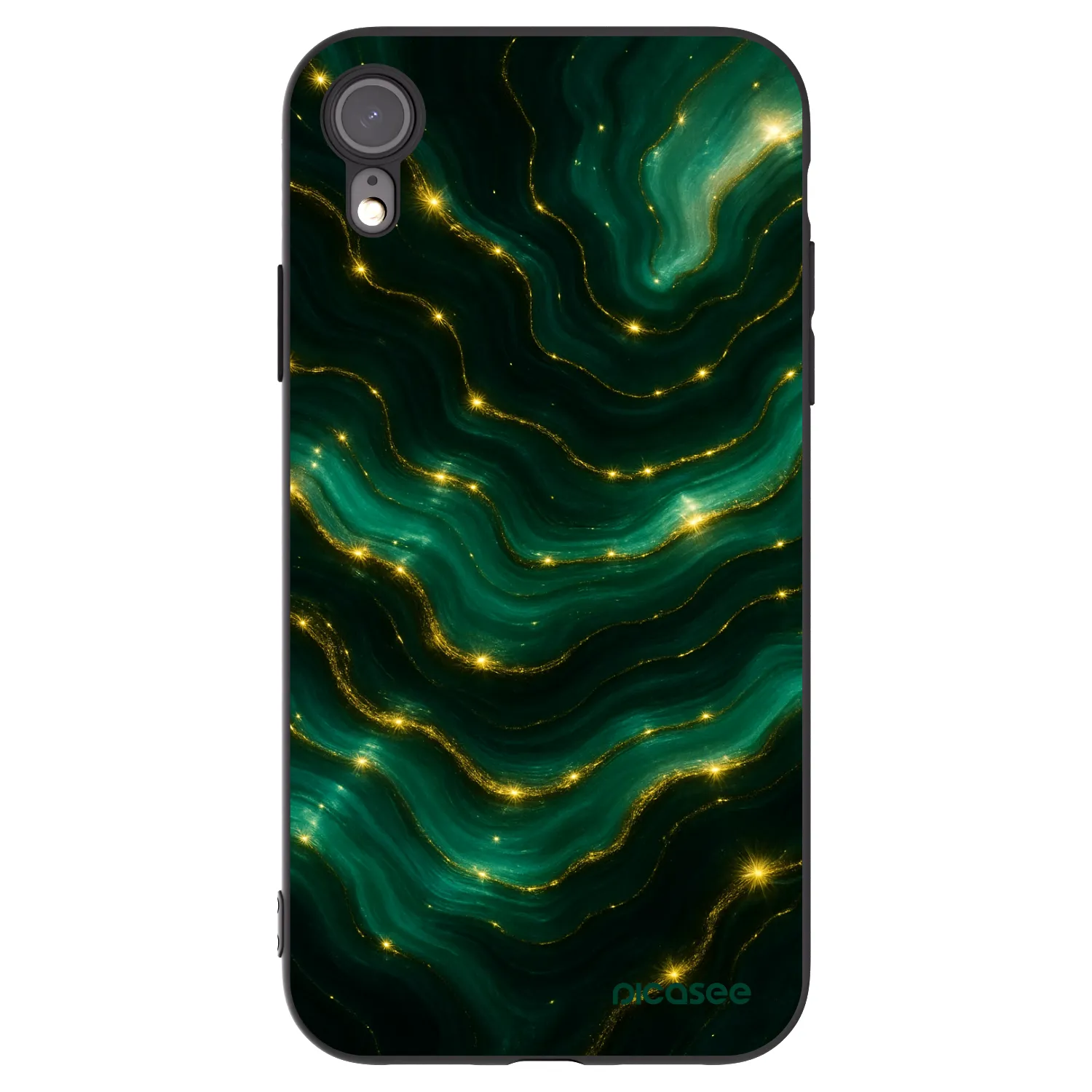 Picasee silikonový černý obal pro Apple iPhone XR - Emerald