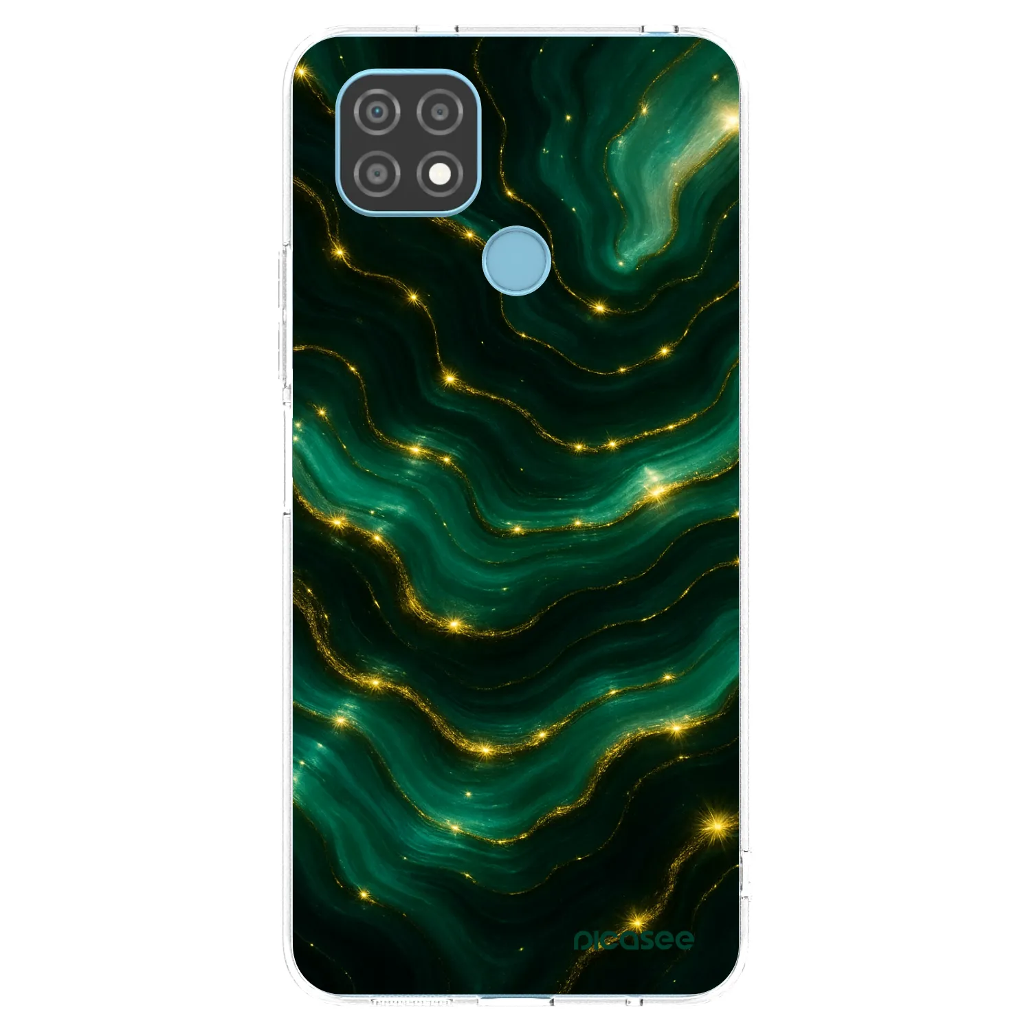 Picasee silikonový průhledný obal pro Realme C21 - Emerald