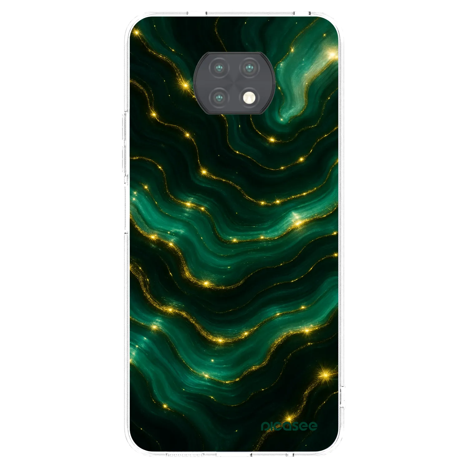 Picasee silikonový průhledný obal pro Xiaomi Redmi Note 9T - Emerald