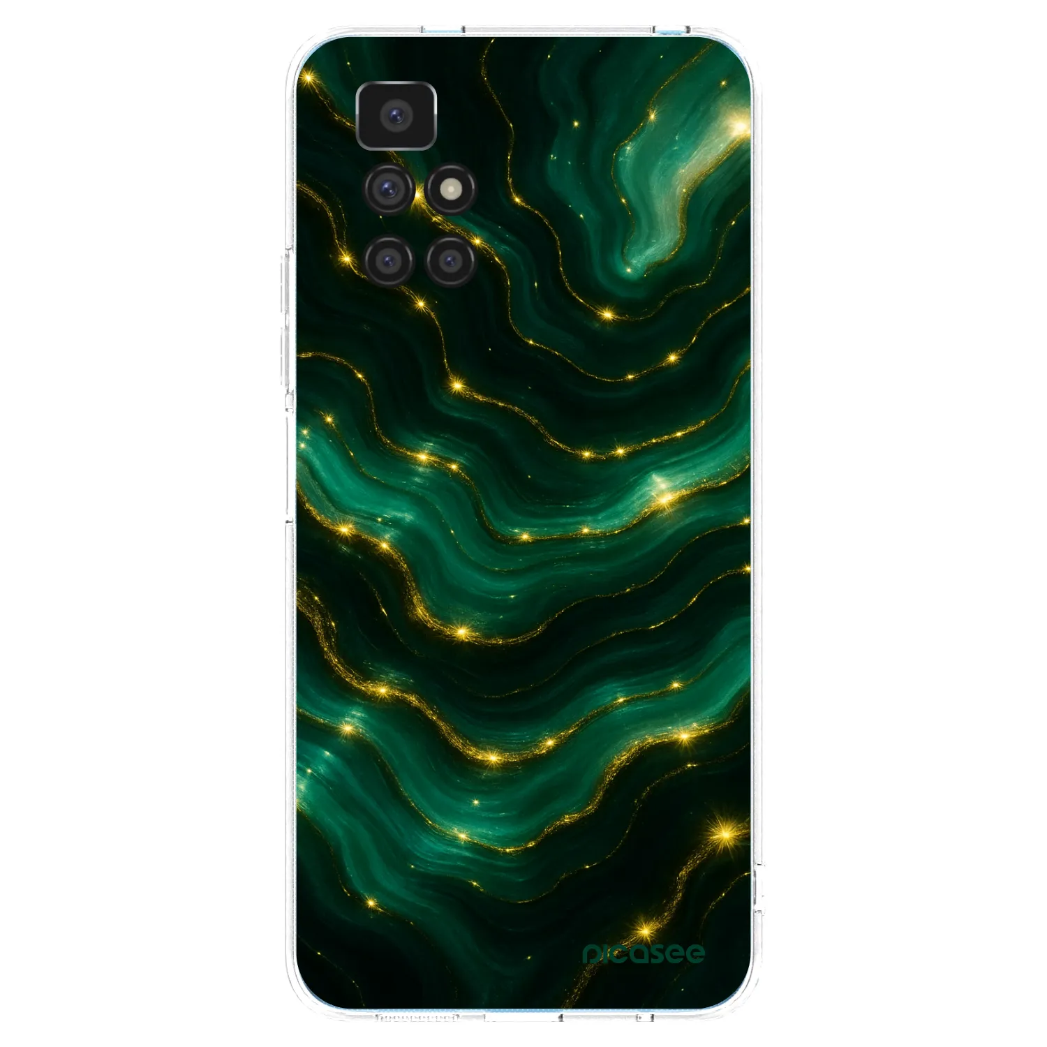 Picasee silikonový průhledný obal pro Xiaomi Redmi 10 - Emerald