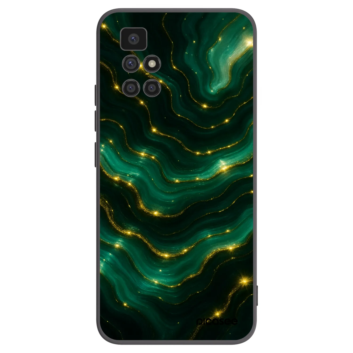 Picasee silikonový černý obal pro Xiaomi Redmi 10 - Emerald