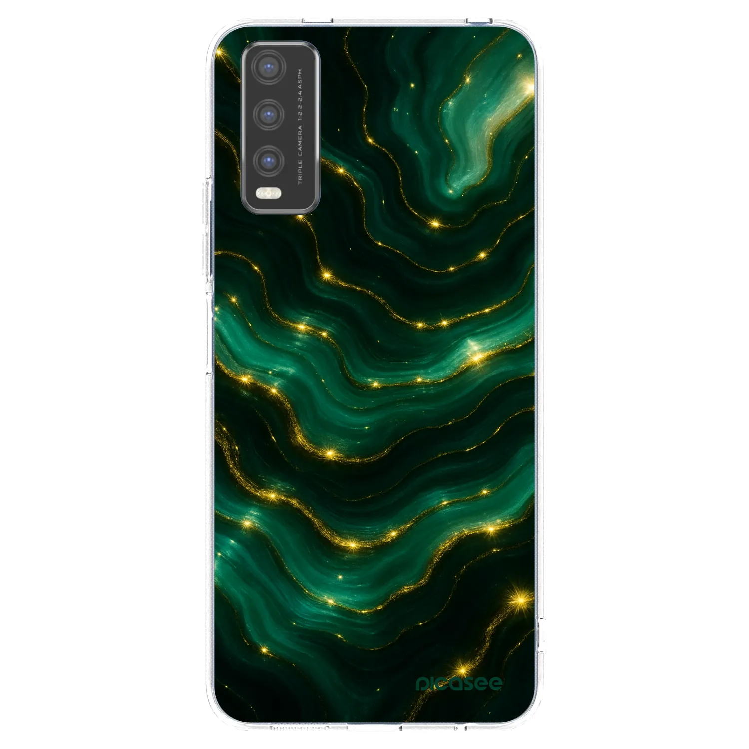 Picasee silikonový průhledný obal pro Vivo Y20s - Emerald