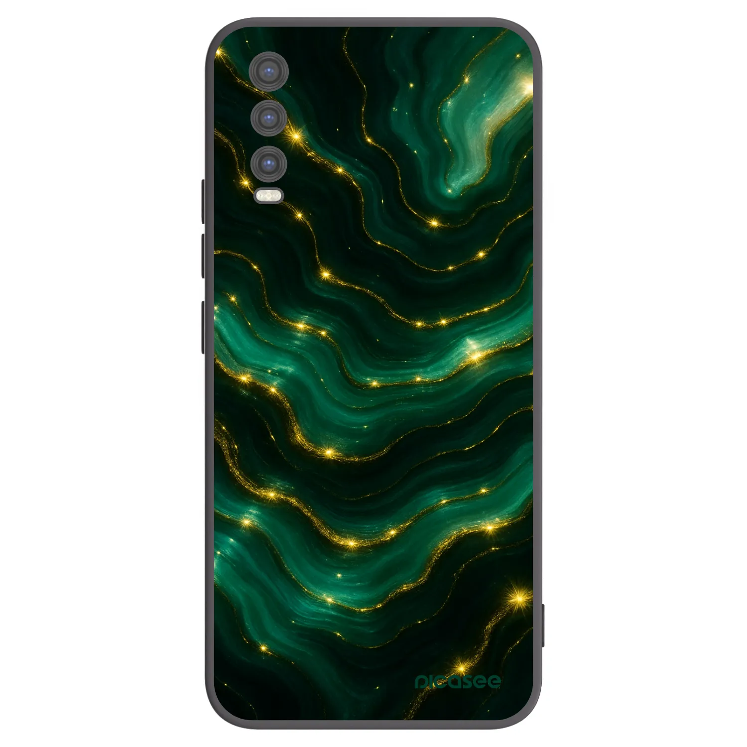 Picasee silikonový černý obal pro Vivo Y20s - Emerald