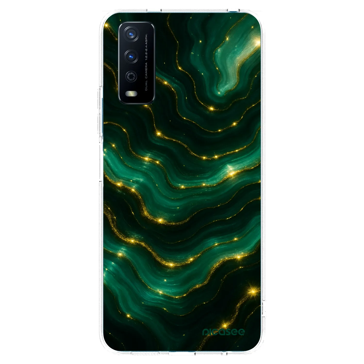 Picasee silikonový průhledný obal pro Vivo Y11s - Emerald