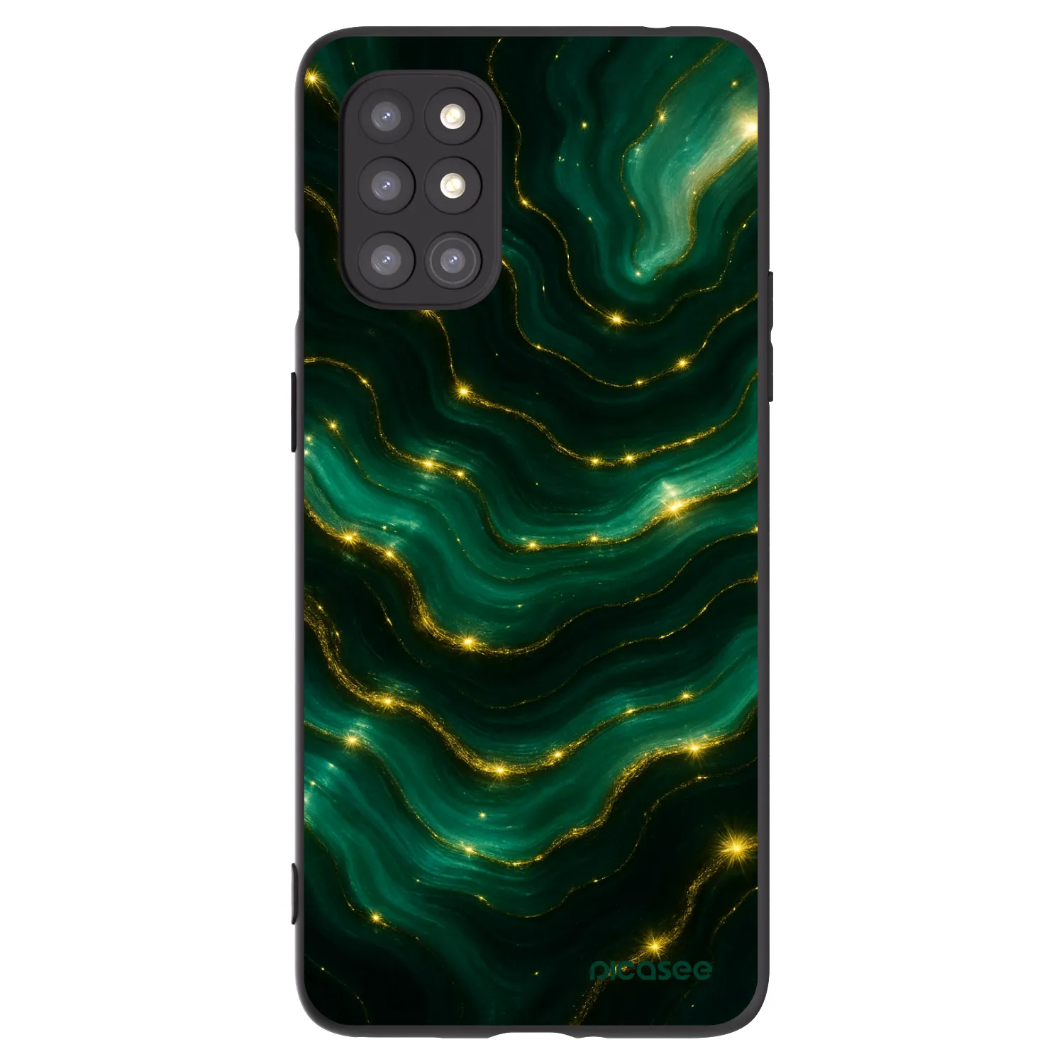 Picasee silikonový černý obal pro OnePlus 8T - Emerald