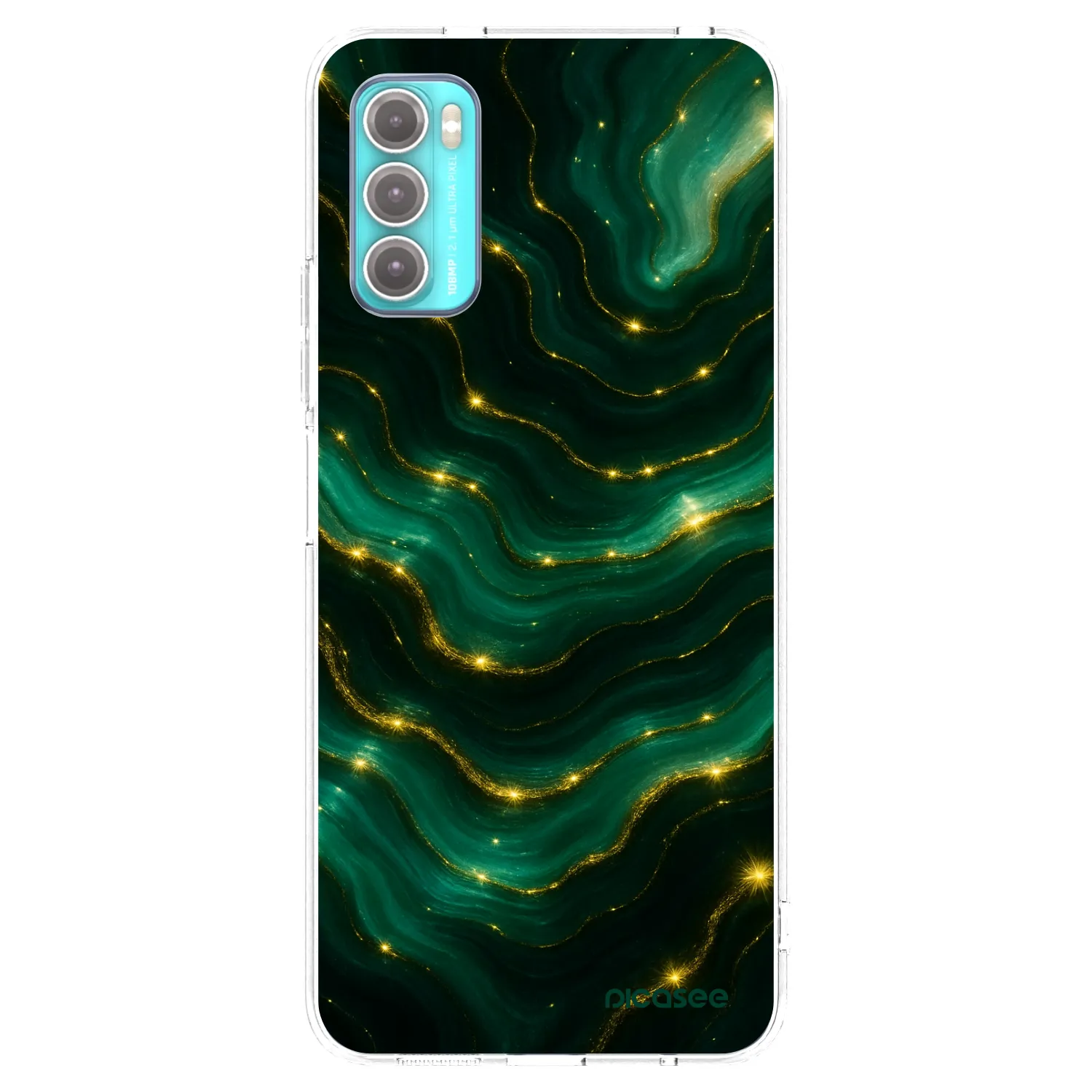 Picasee silikonový průhledný obal pro Motorola Moto G60 - Emerald