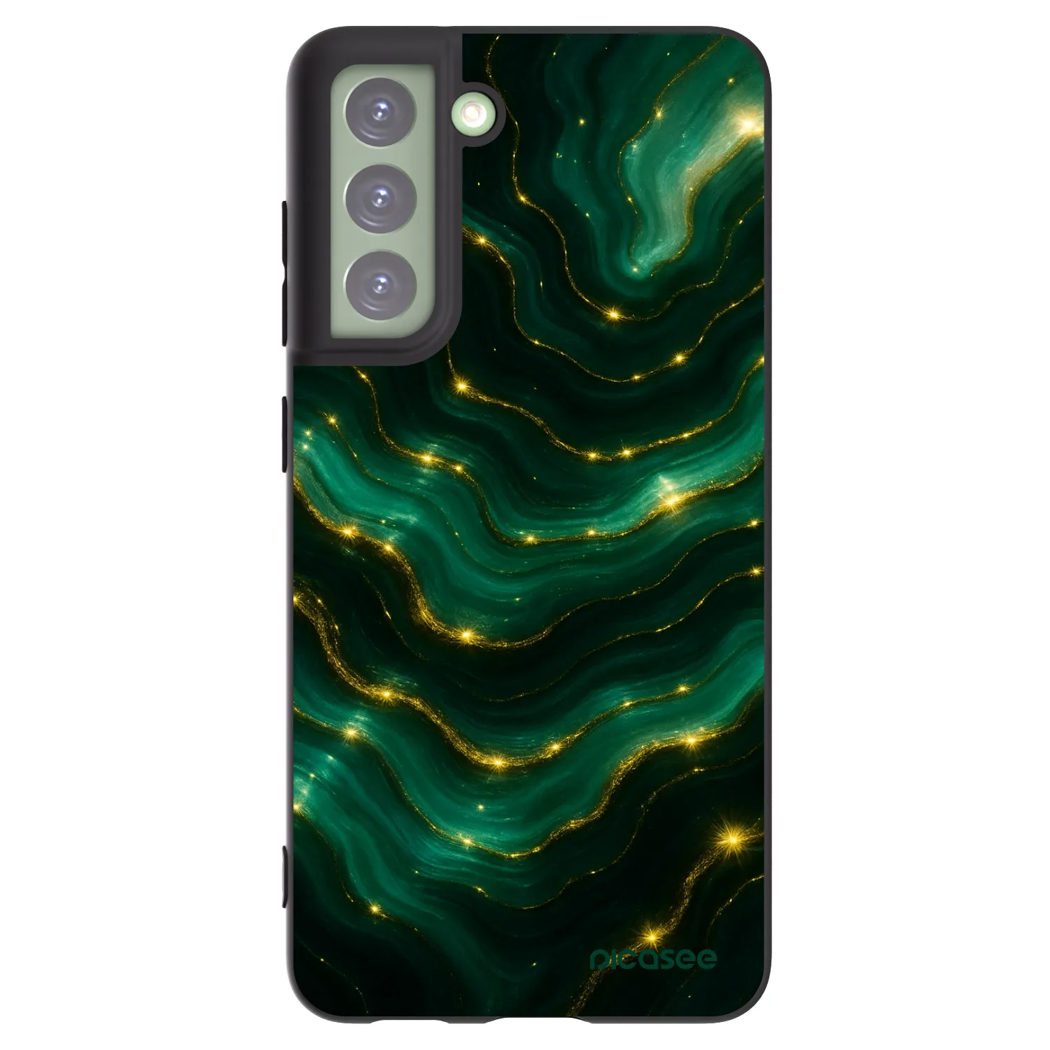 Picasee silikonový černý obal pro Samsung Galaxy S21 FE 5G - Emerald