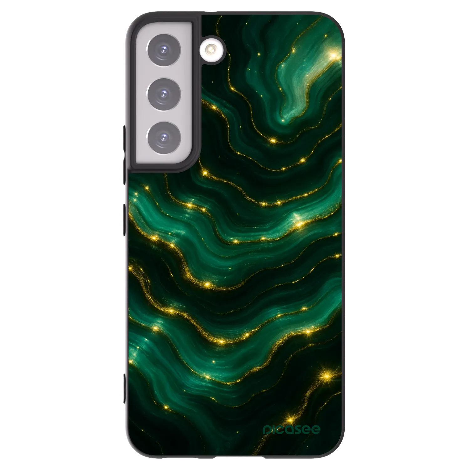 Picasee silikonový černý obal pro Samsung Galaxy S22 5G - Emerald