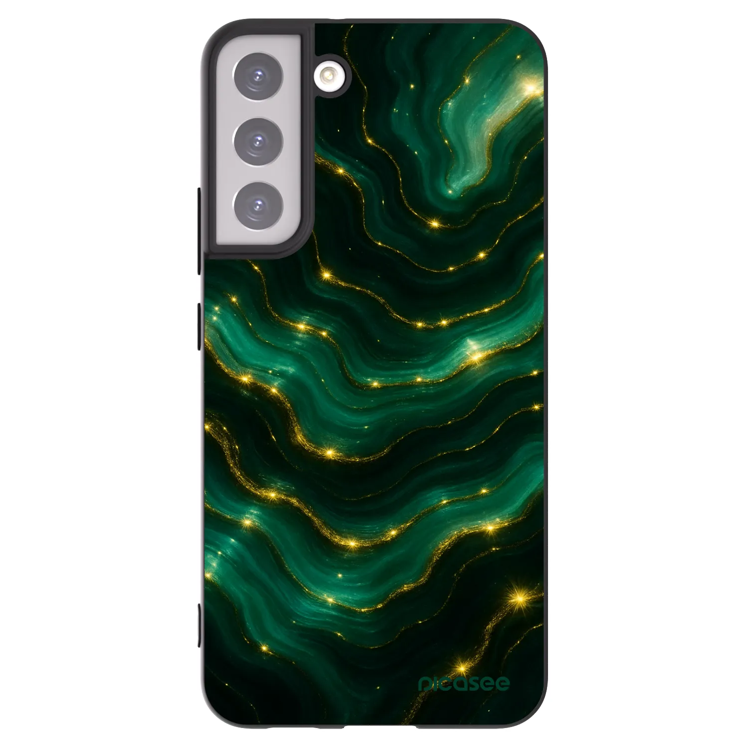 Picasee silikonový černý obal pro Samsung Galaxy S22+ 5G - Emerald