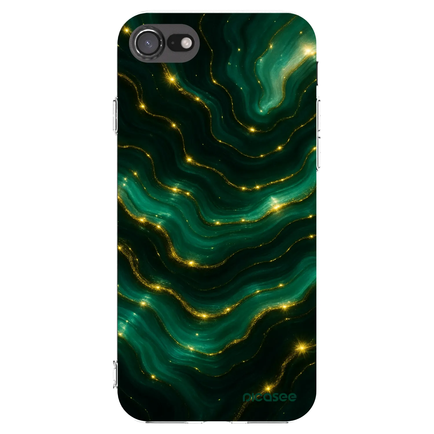 Picasee silikonový průhledný obal pro Apple iPhone SE 2022 - Emerald
