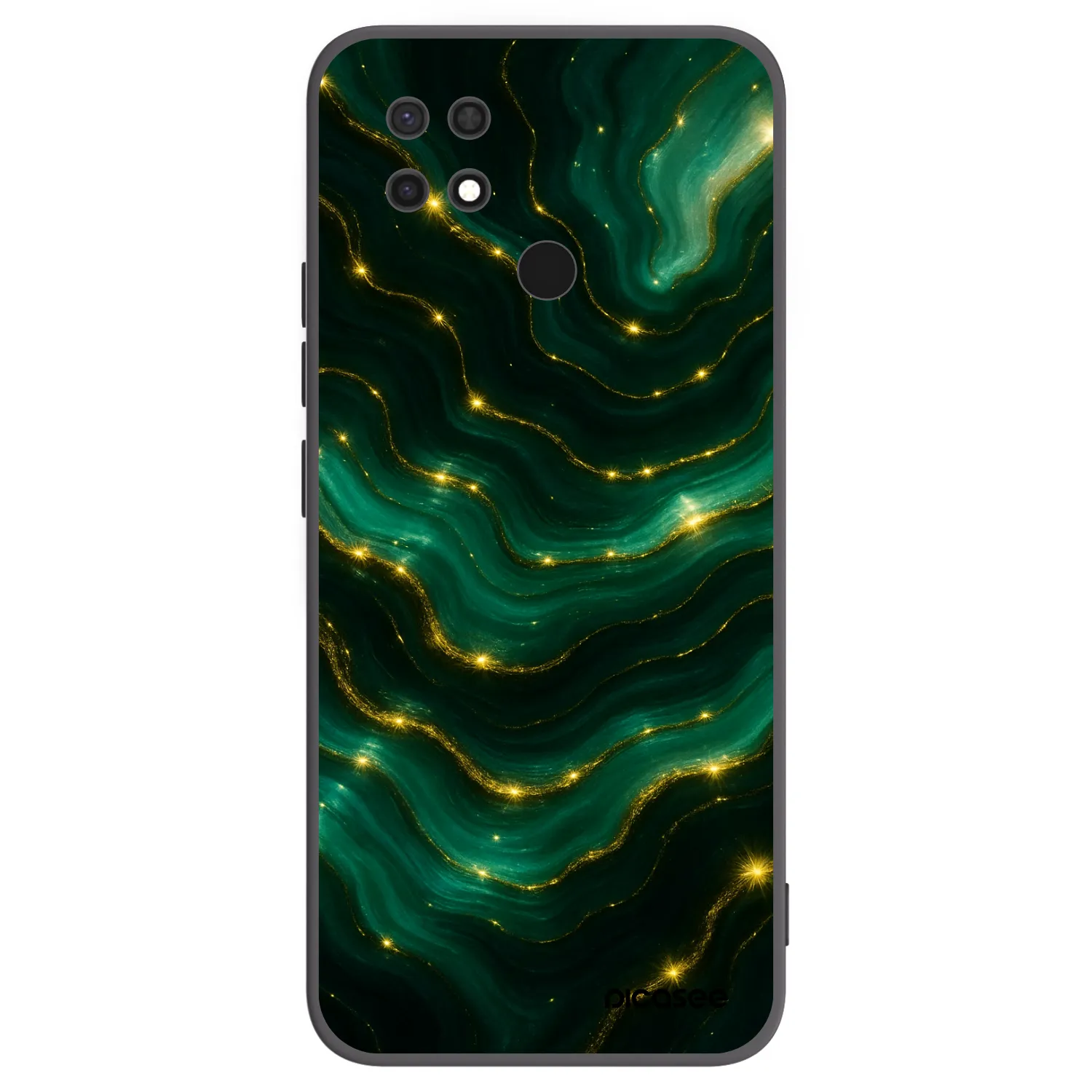Picasee silikonový černý obal pro Xiaomi Redmi 10C - Emerald