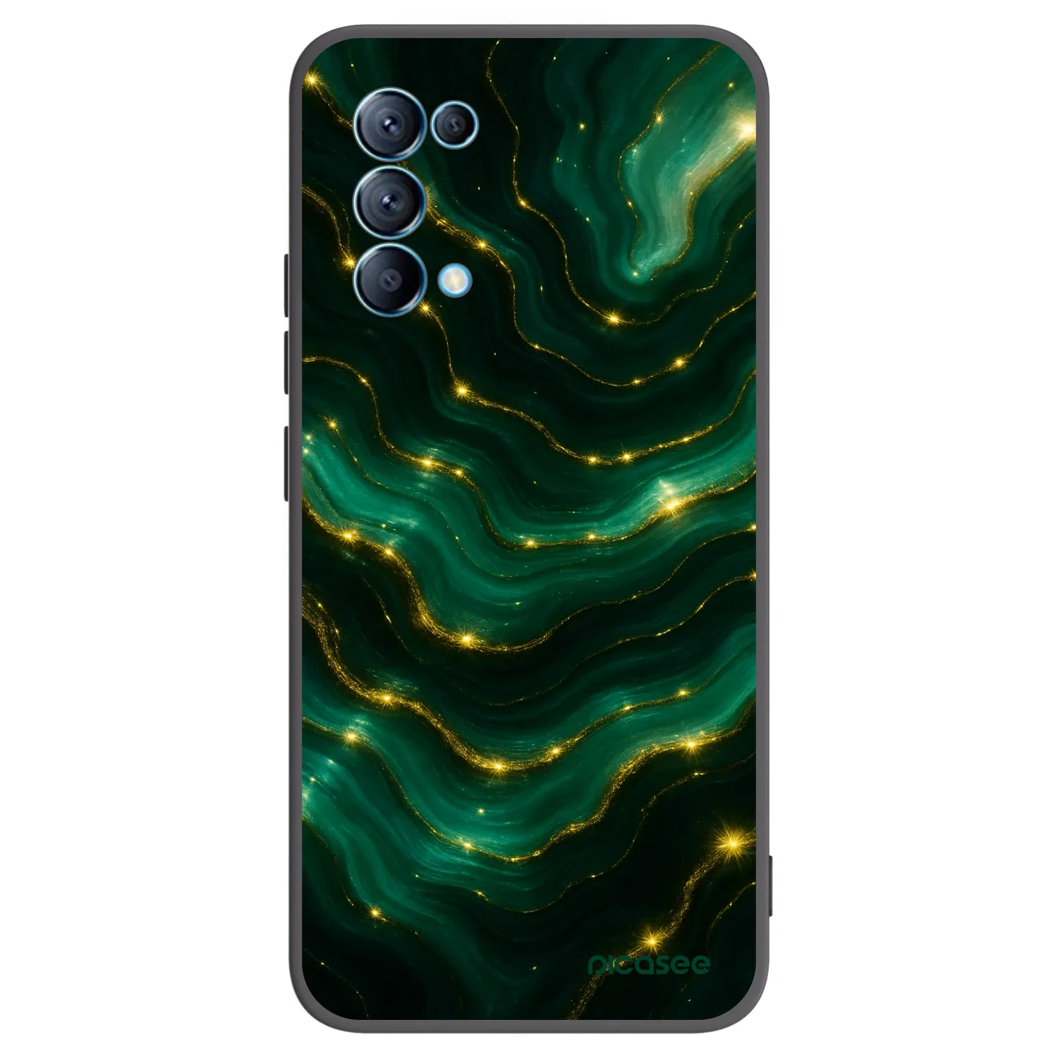 Picasee silikonový černý obal pro OPPO Reno 5 5G - Emerald