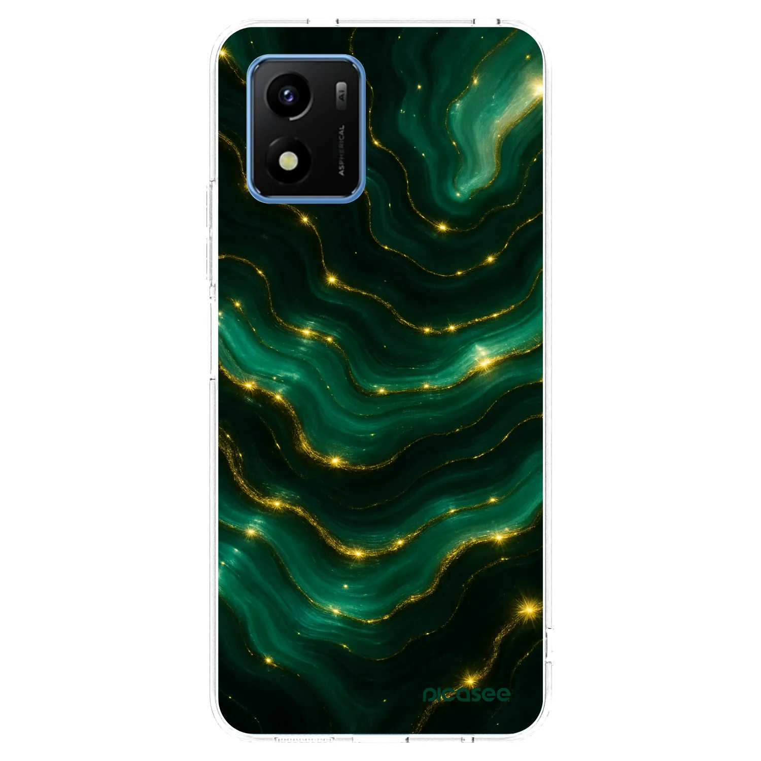 Picasee silikonový průhledný obal pro Vivo Y01 - Emerald