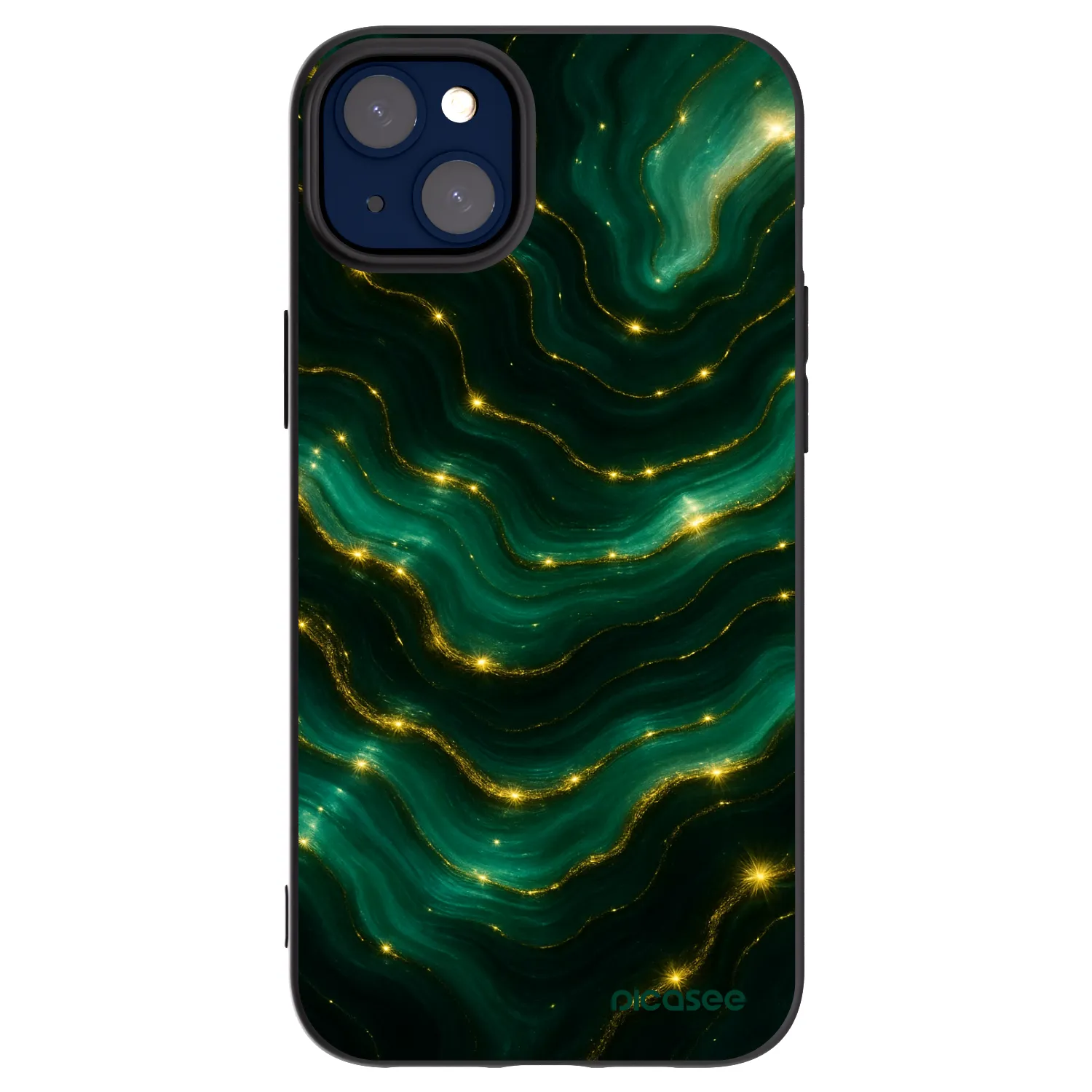 Picasee silikonový černý obal pro Apple iPhone 14 Plus - Emerald