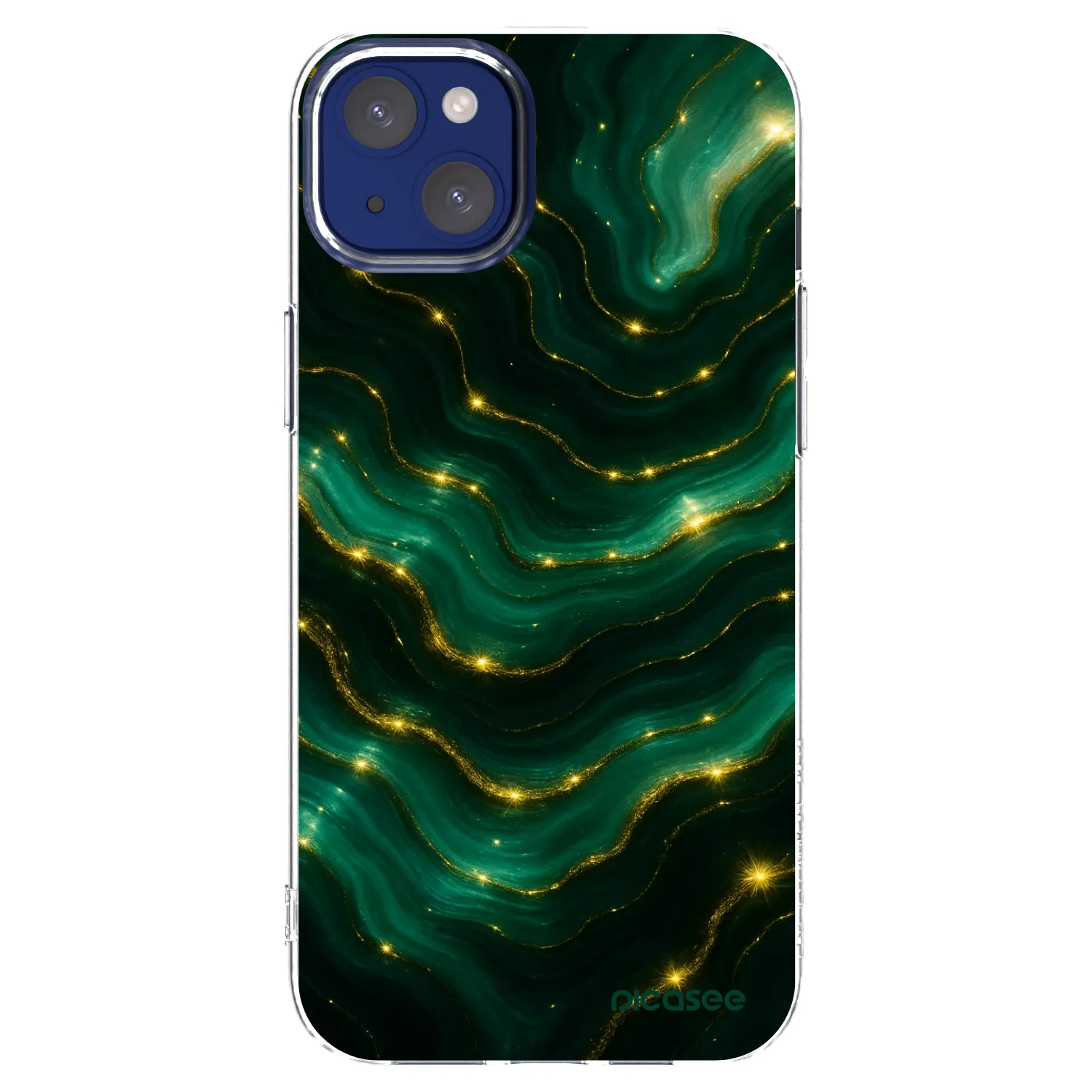Picasee silikonový průhledný obal pro Apple iPhone 14 Plus - Emerald