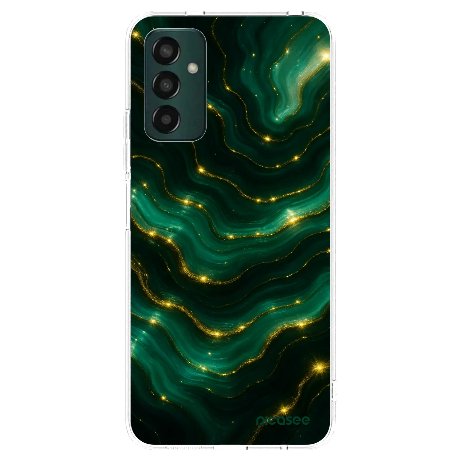 Picasee silikonový průhledný obal pro Samsung Galaxy M13 M135F - Emerald
