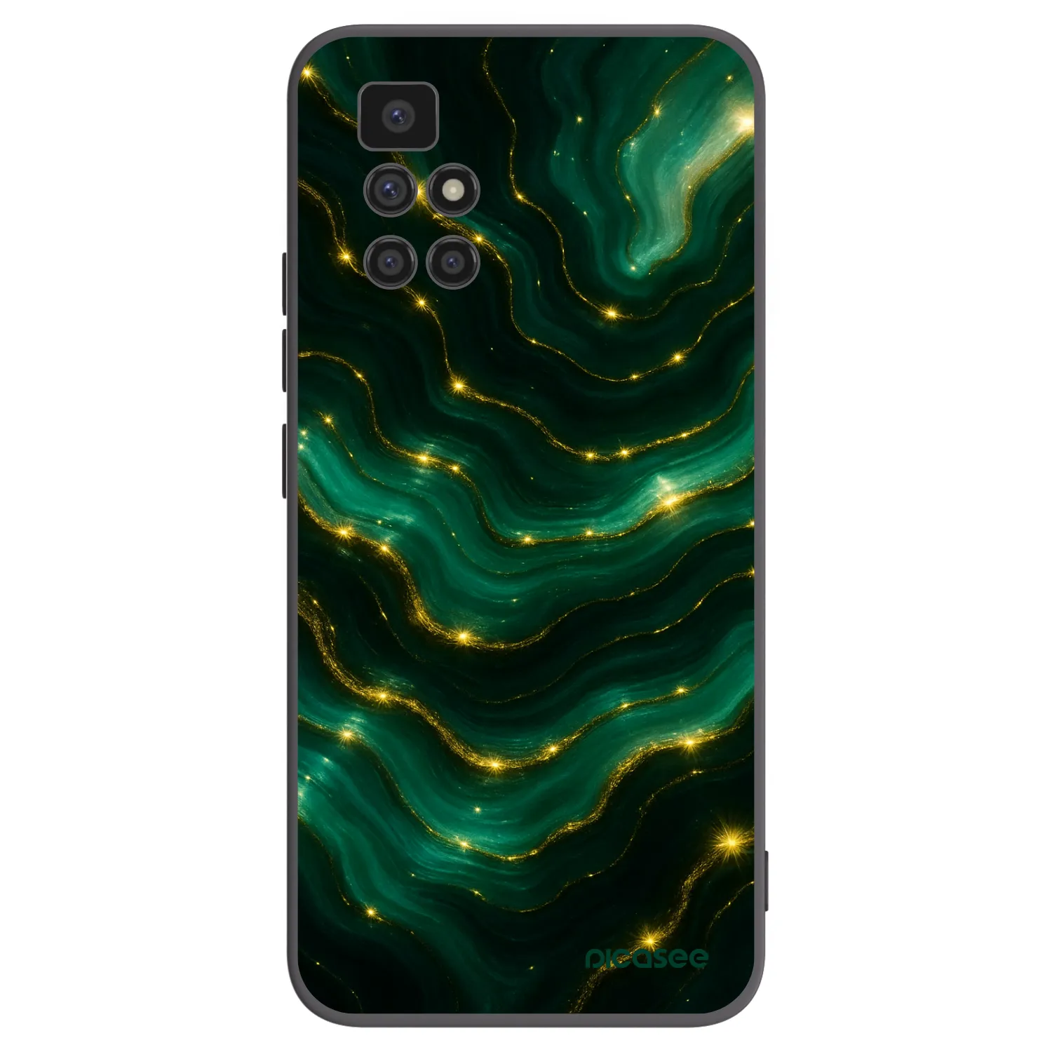Picasee silikonový černý obal pro Xiaomi Redmi 10 (2022) - Emerald