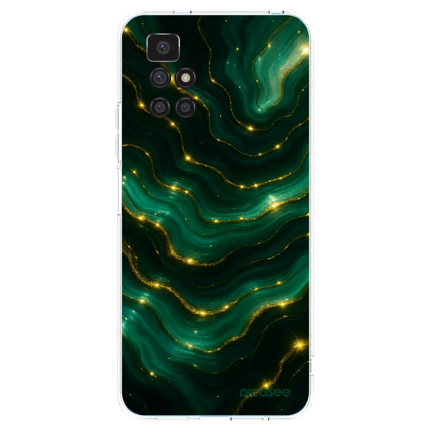 Picasee silikonový průhledný obal pro Xiaomi Redmi 10 (2022) - Emerald
