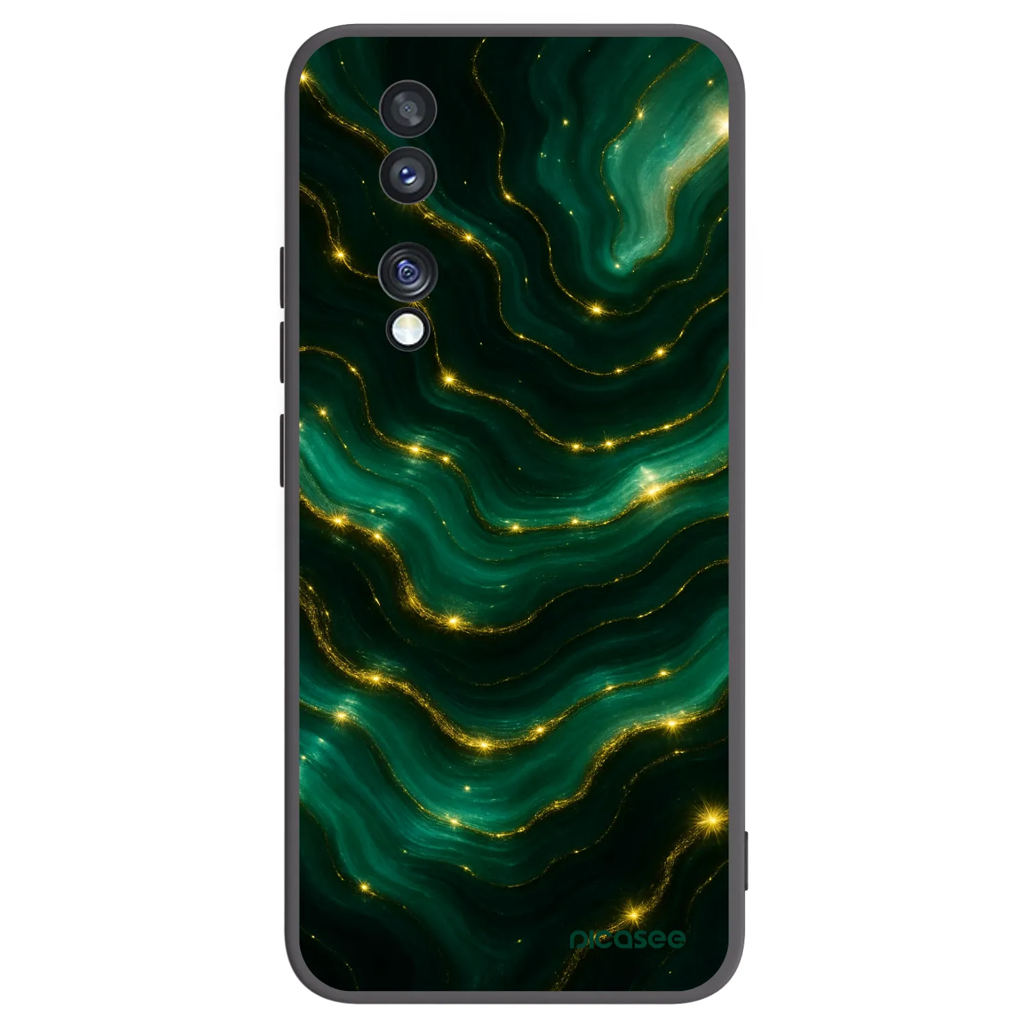 Picasee silikonový černý obal pro Honor 70 - Emerald