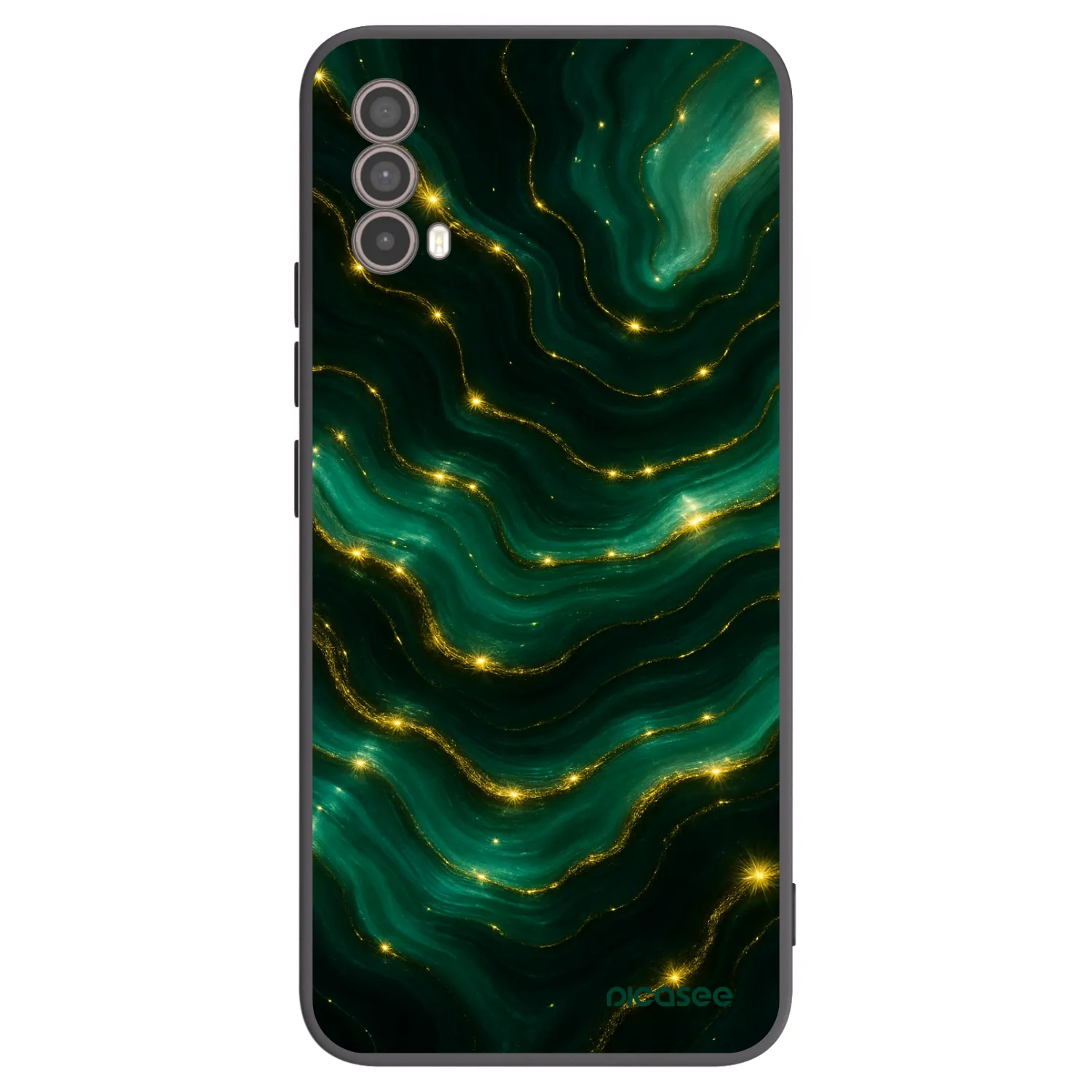 Picasee silikonový černý obal pro Motorola Moto E40 - Emerald