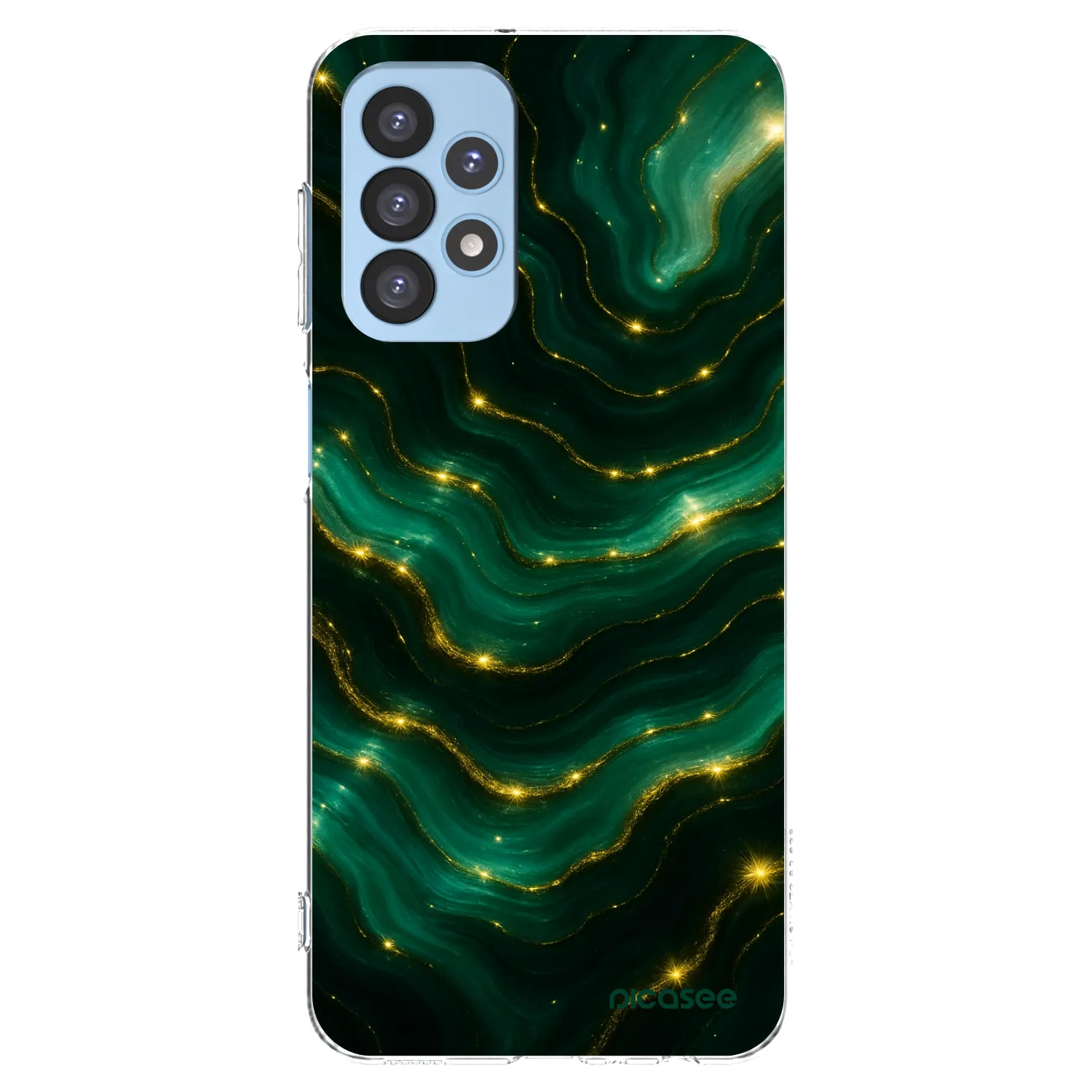 Picasee silikonový průhledný obal pro Samsung Galaxy A23 A235F 4G - Emerald