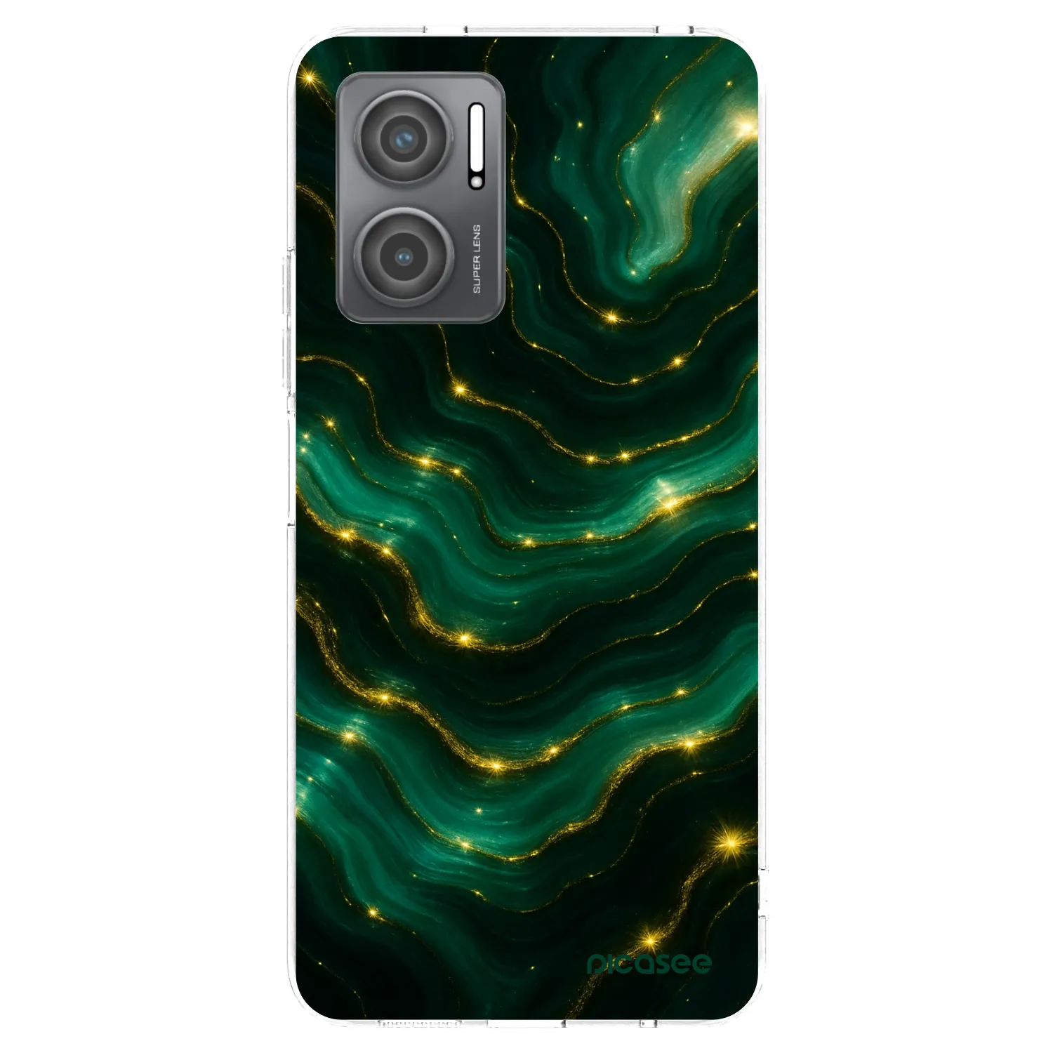 Picasee silikonový průhledný obal pro Xiaomi Redmi 10 5G - Emerald
