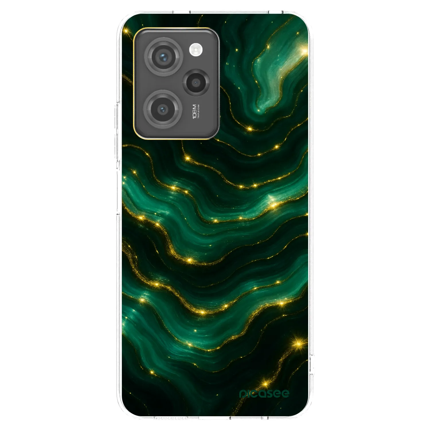 Picasee silikonový průhledný obal pro Xiaomi Poco X5 Pro - Emerald